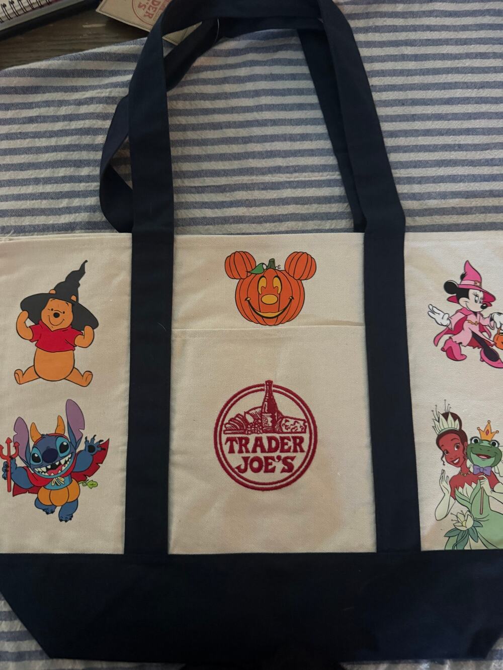Copied - Disney Halloween Custom Made Large Trader Joe’s Tote Bag